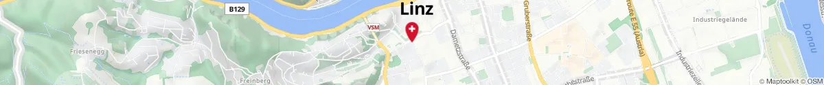 Map representation of the location for Schutzengel Apotheke Linz in 4020 Linz